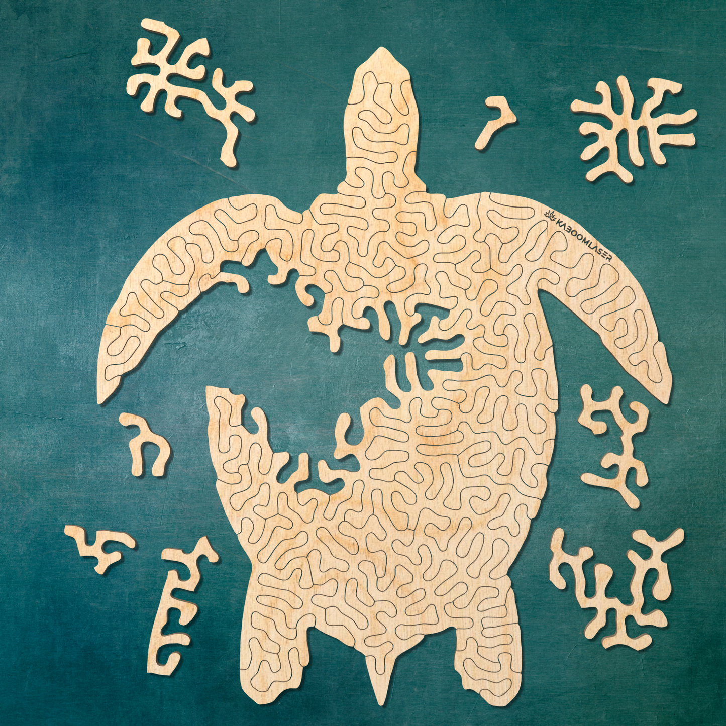 Sea turtle | Wooden Puzzle | Entropy series | 59 pieces
