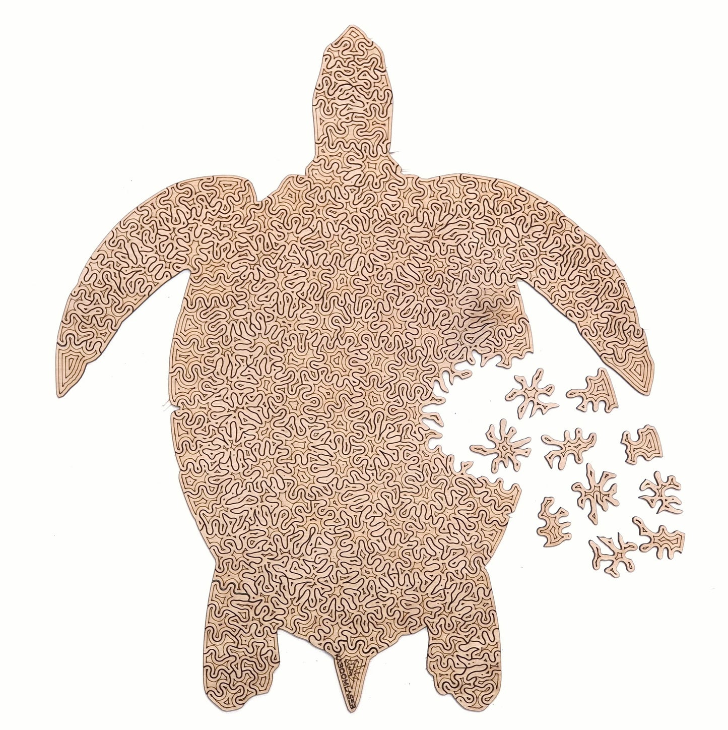 Zeeschildpad | Houten Puzzel | Chaos serie - 200 stukjes - kaboomlaser