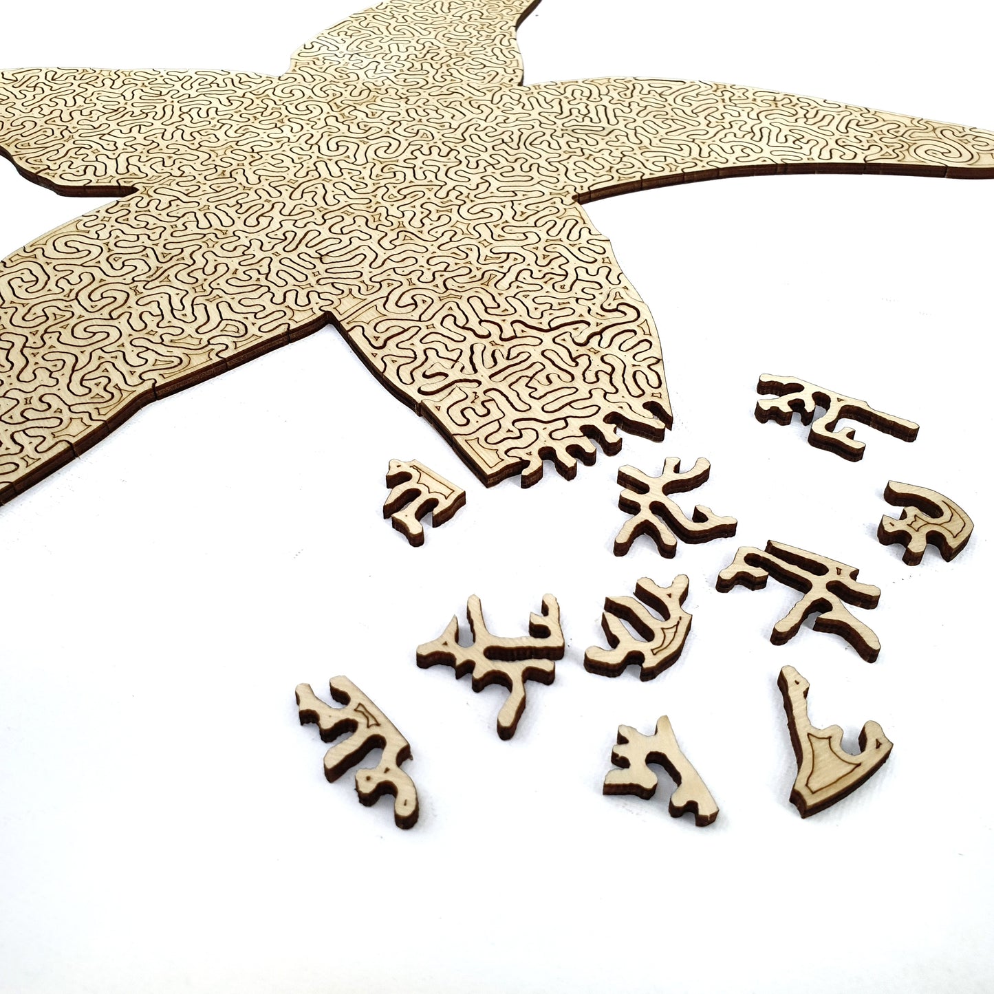 Zeester | Houten Puzzel | Chaos serie - 300 stukjes - kaboomlaser