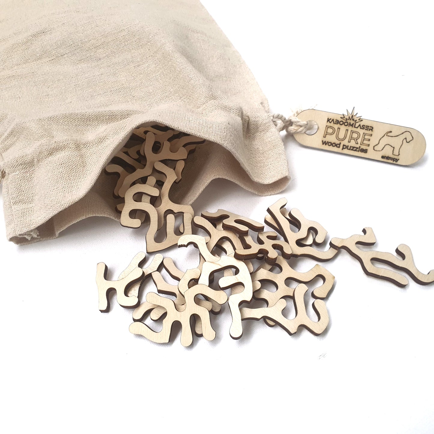 Soft Coated Wheaten Terrier | Houten Puzzel | Entropy serie | 69 stukjes - kaboomlaser