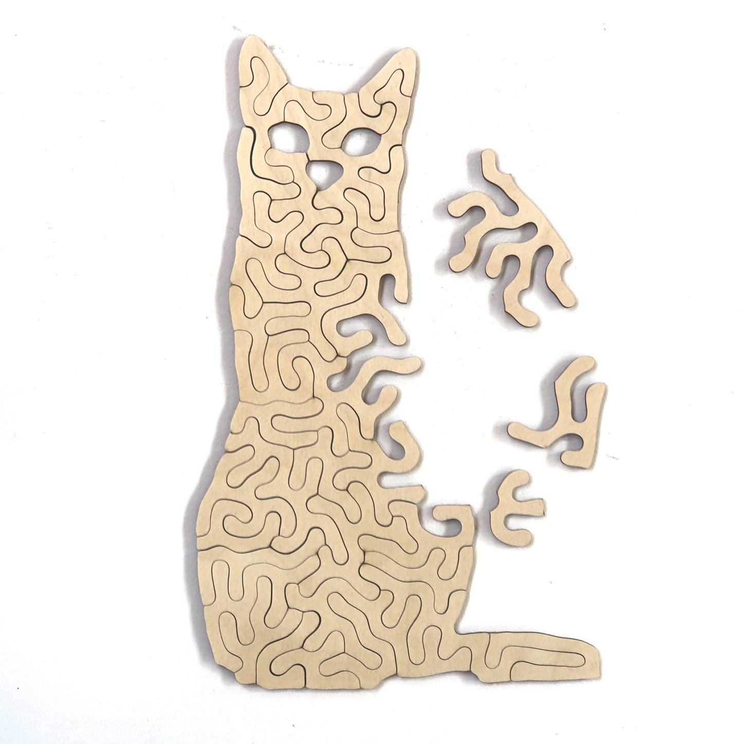 Poes | Houten Kinderpuzzel | Entropy serie | 35 stukjes - kaboomlaser