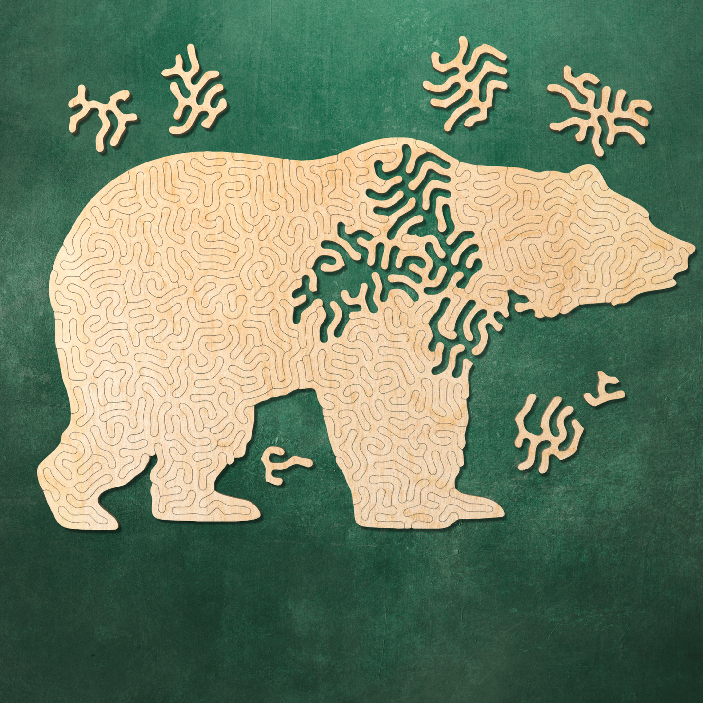 Bear | Wooden Puzzle | Entropy series | 77 pieces