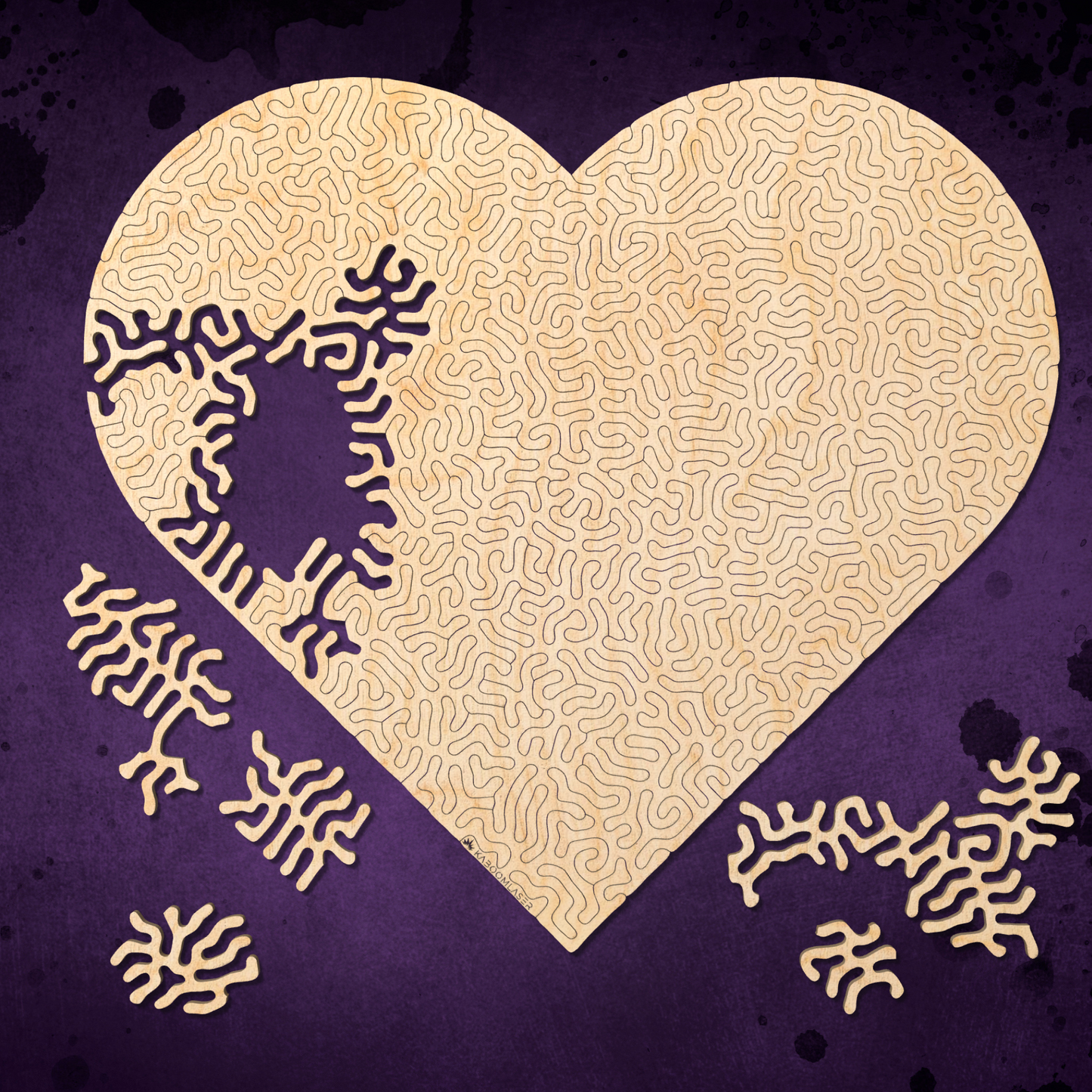 Broken Heart XL | Wooden Puzzle | Entropy series