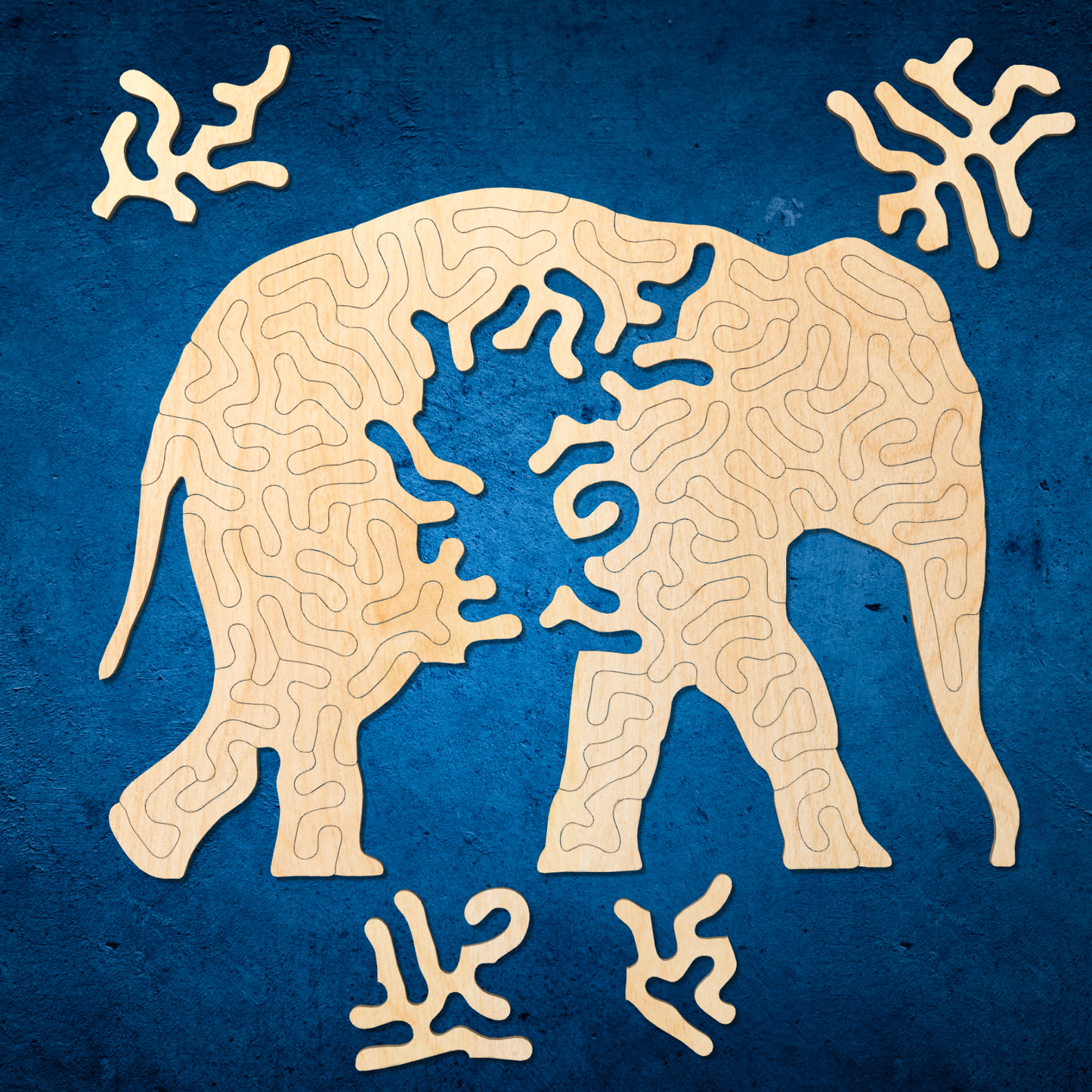 Elephant | Wooden Children's Puzzle | Entropy series | 35 pieces
