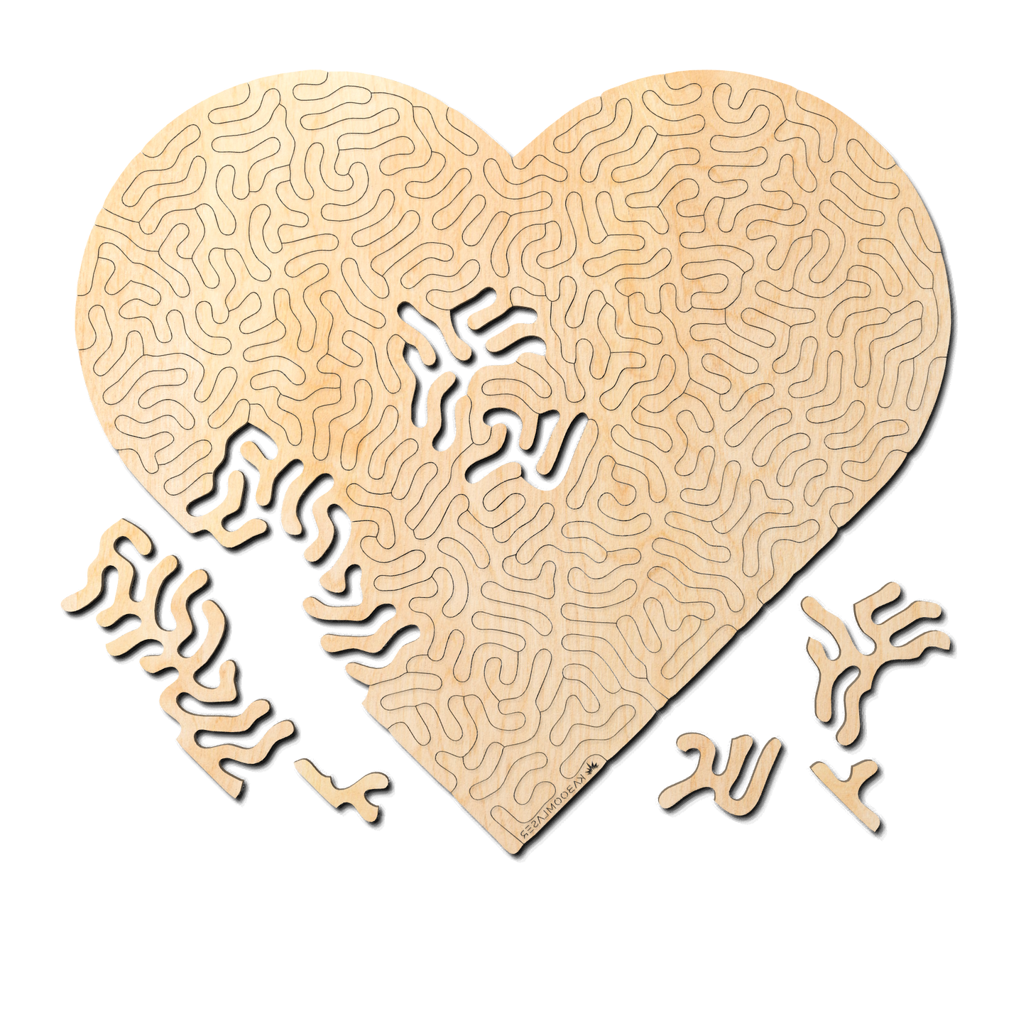 Broken Heart L | Wooden Puzzle | Entropy series