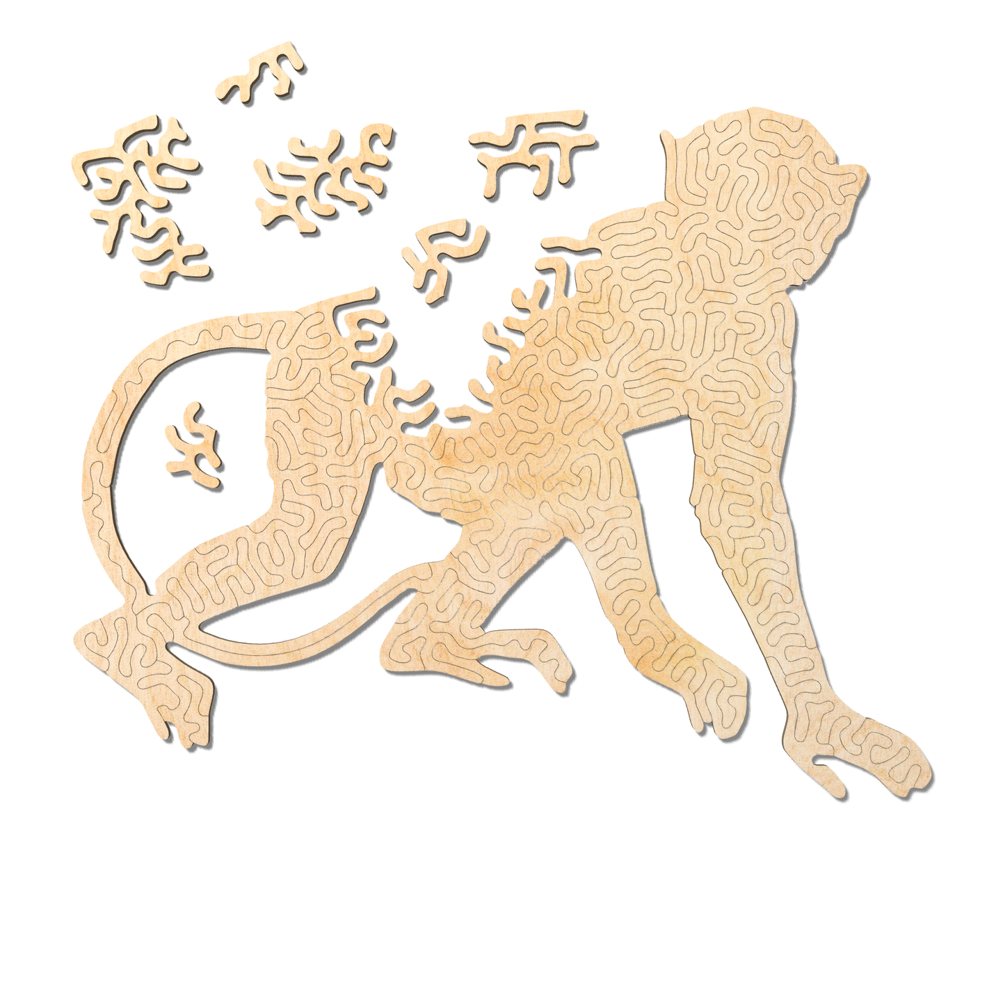Monkey | Wooden Puzzle | Entropy series | 79 pieces