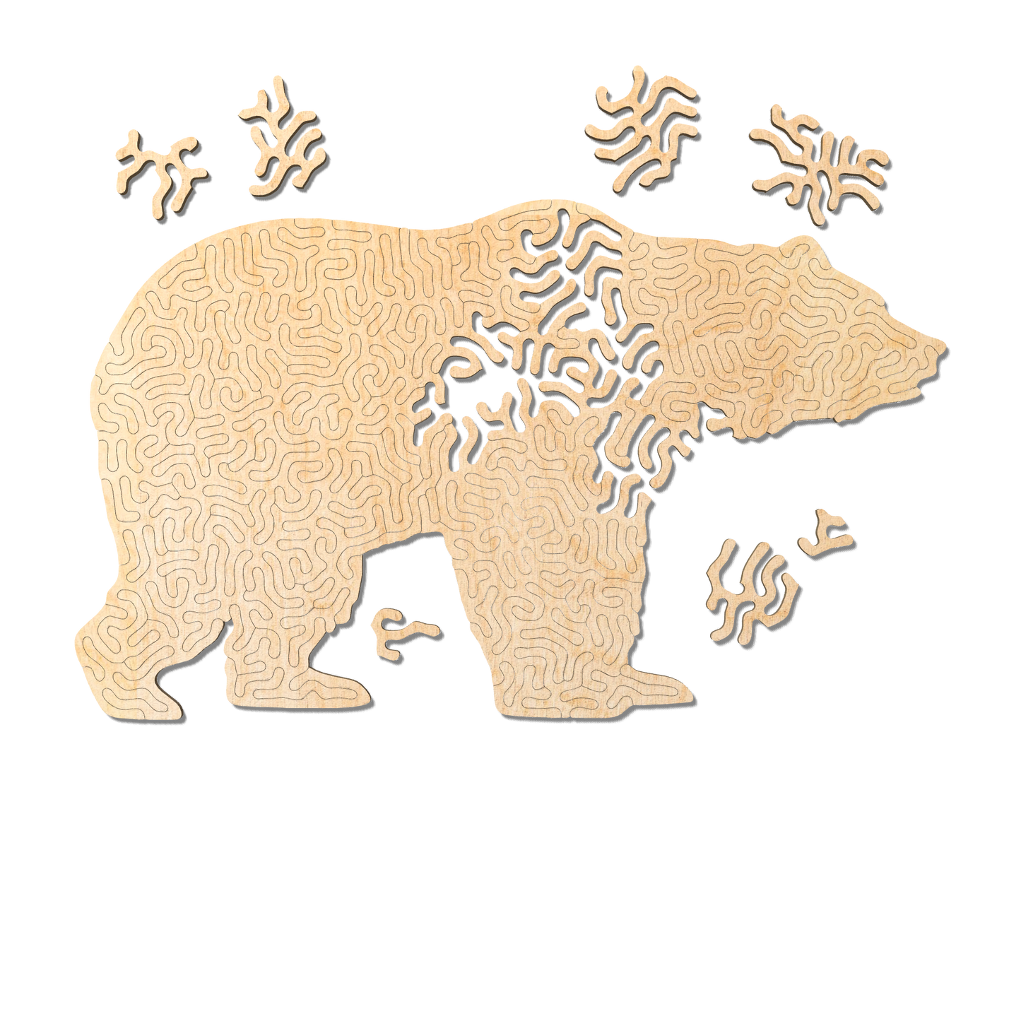 Bear | Wooden Puzzle | Entropy series | 77 pieces
