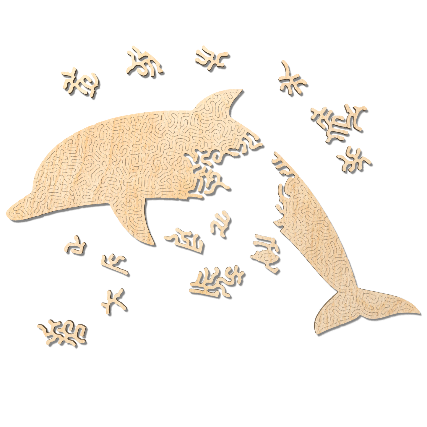 Dolphin | Wooden Puzzle | Entropy series | 104 pieces