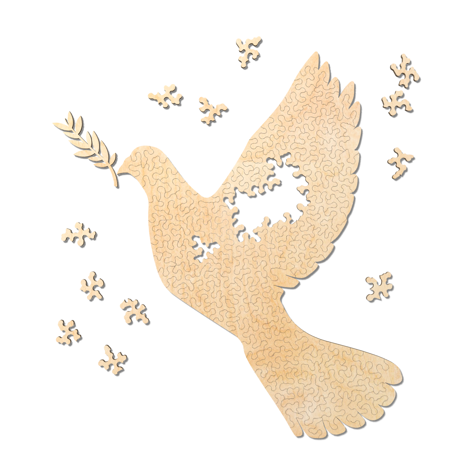 Dove of Peace | Wooden Puzzle | Chaos series | 150 pieces