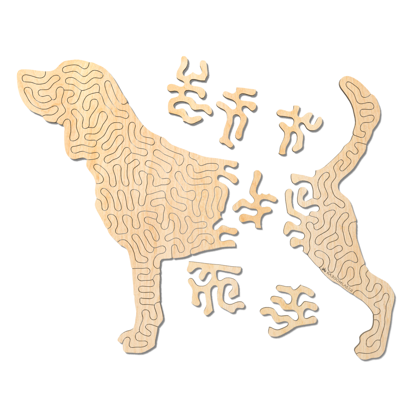 Dog | Wooden puzzle | Entropy series | 38 pieces