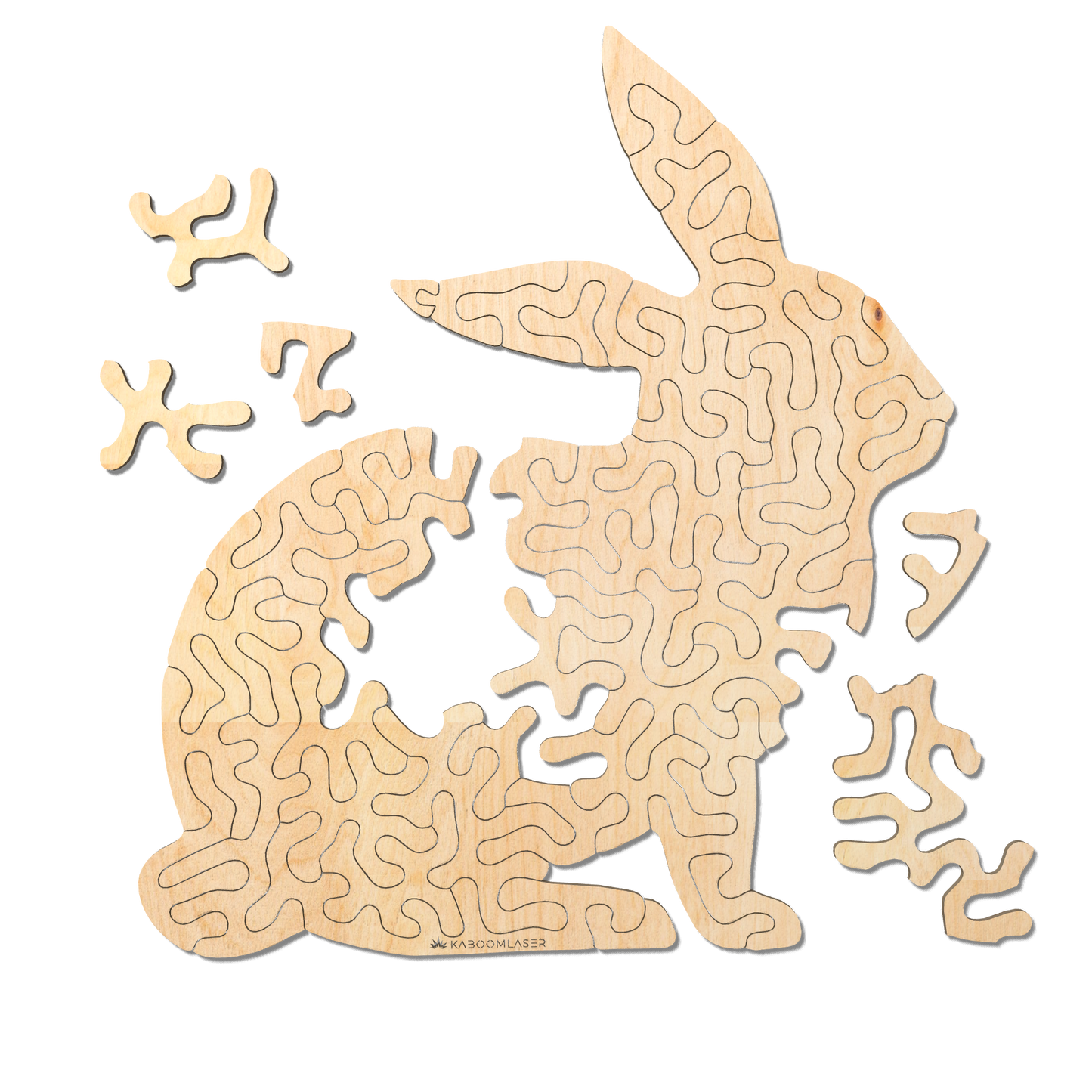 Rabbit | Wooden Puzzle | Entropy series | 47 pieces