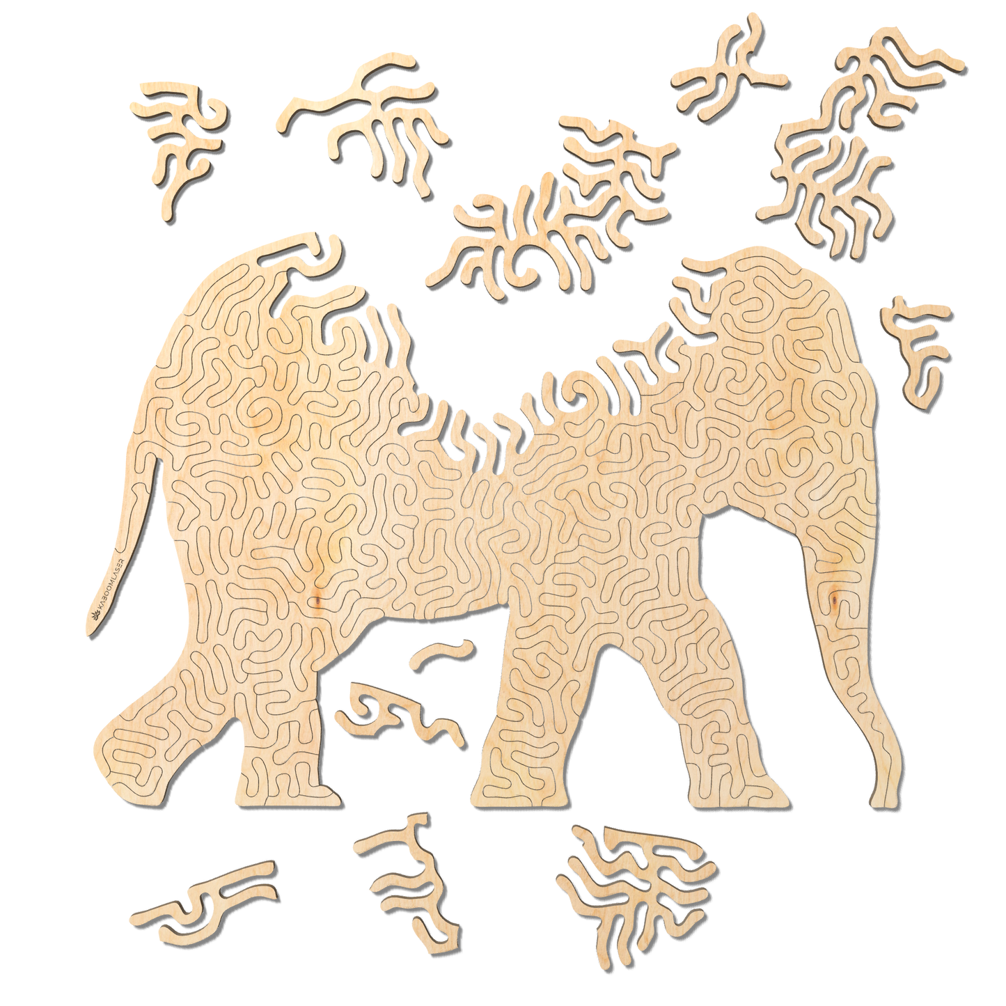 Elephant | Wooden Puzzle | Entropy series | 81 pieces