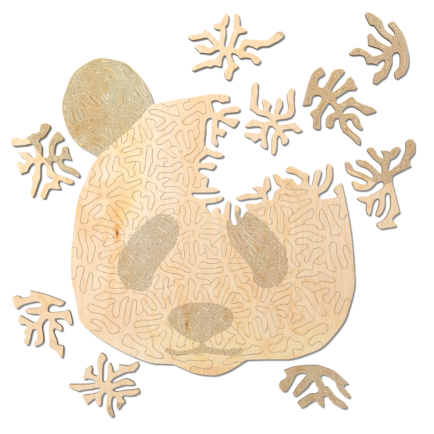 Giant Panda Wooden Puzzle | Chaos series | 50 pieces