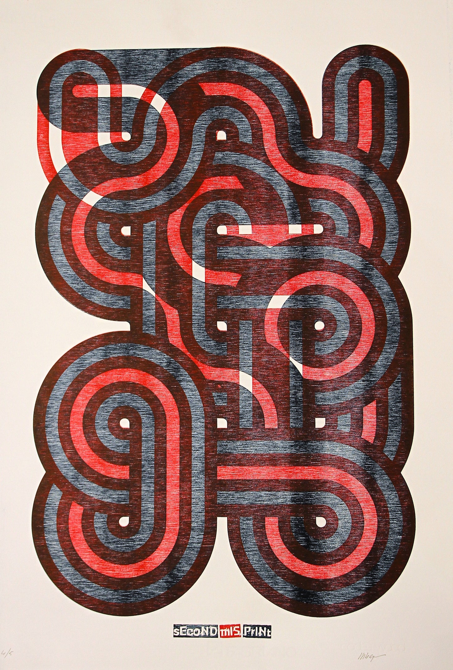 Second Misprint, Wood Relief Print, 50x70cm, Edition of 5