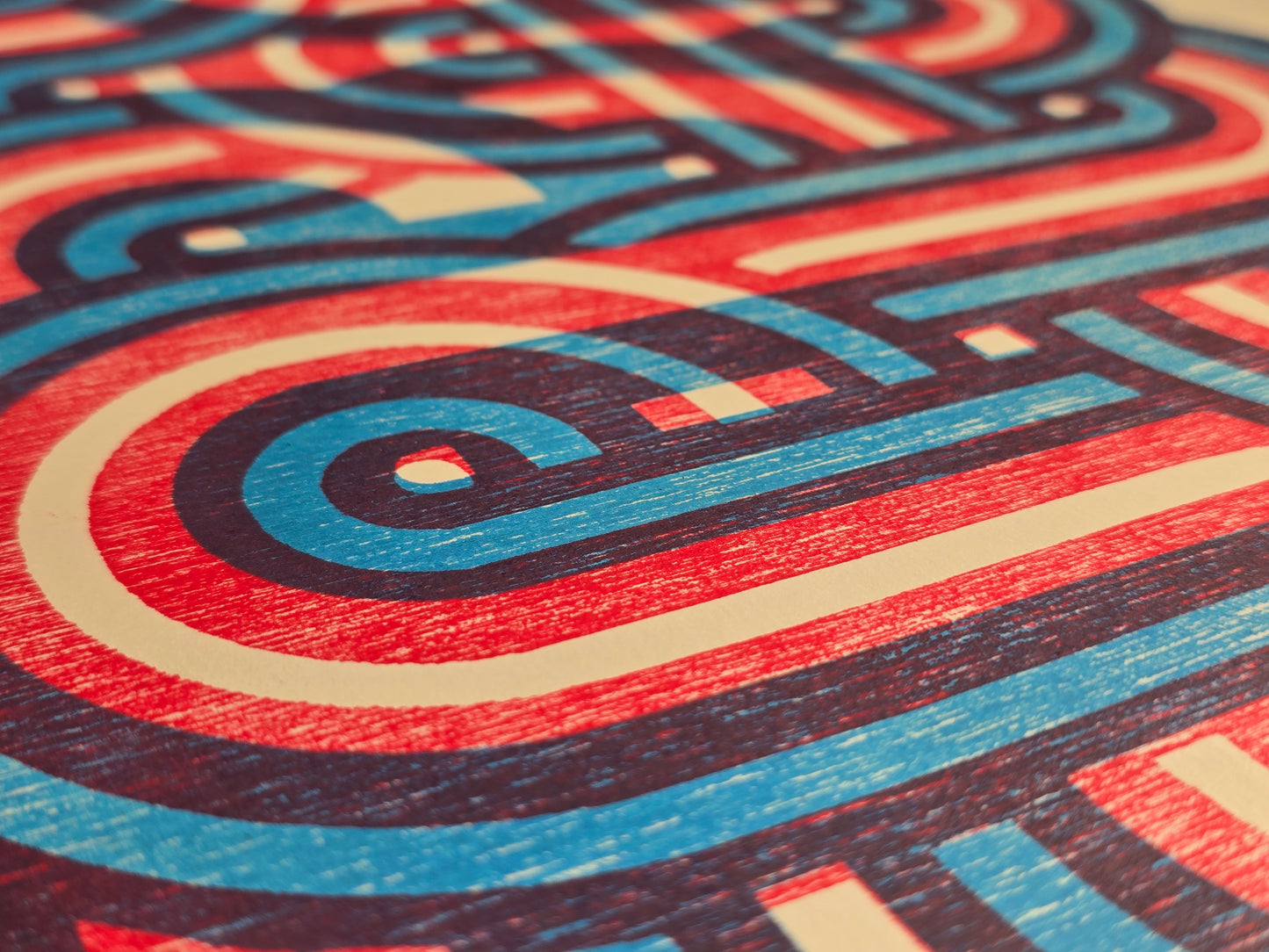 First Misprint, Wood Relief Print, 35x50cm, Edition of 4