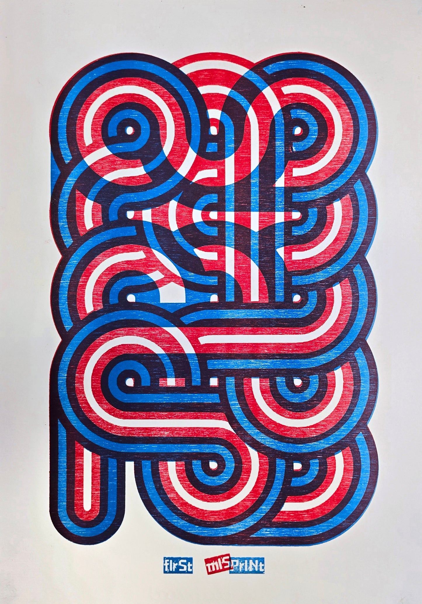 First Misprint, Wood Relief Print, 35x50cm, Edition of 4