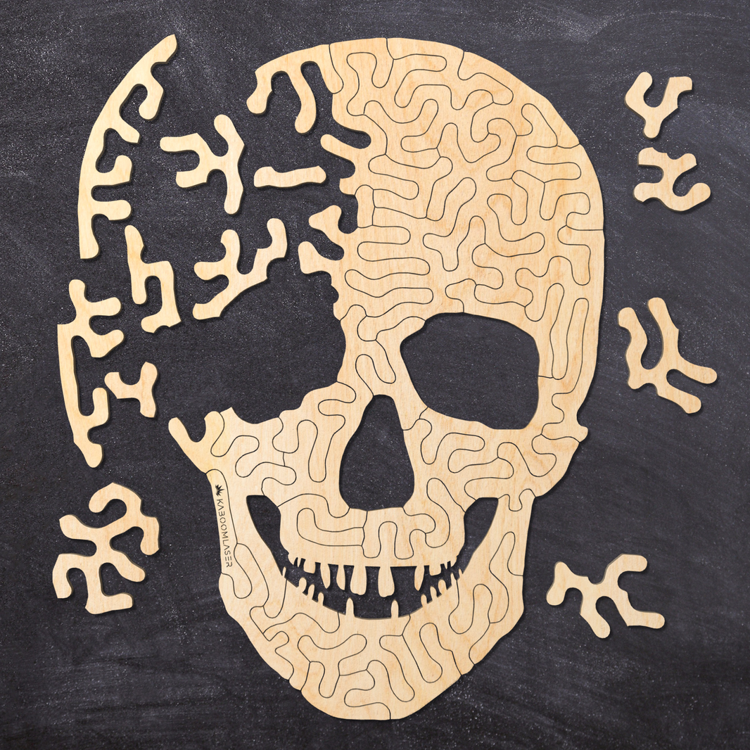 Skull | Wooden Puzzle | Entropy series | 51 pieces