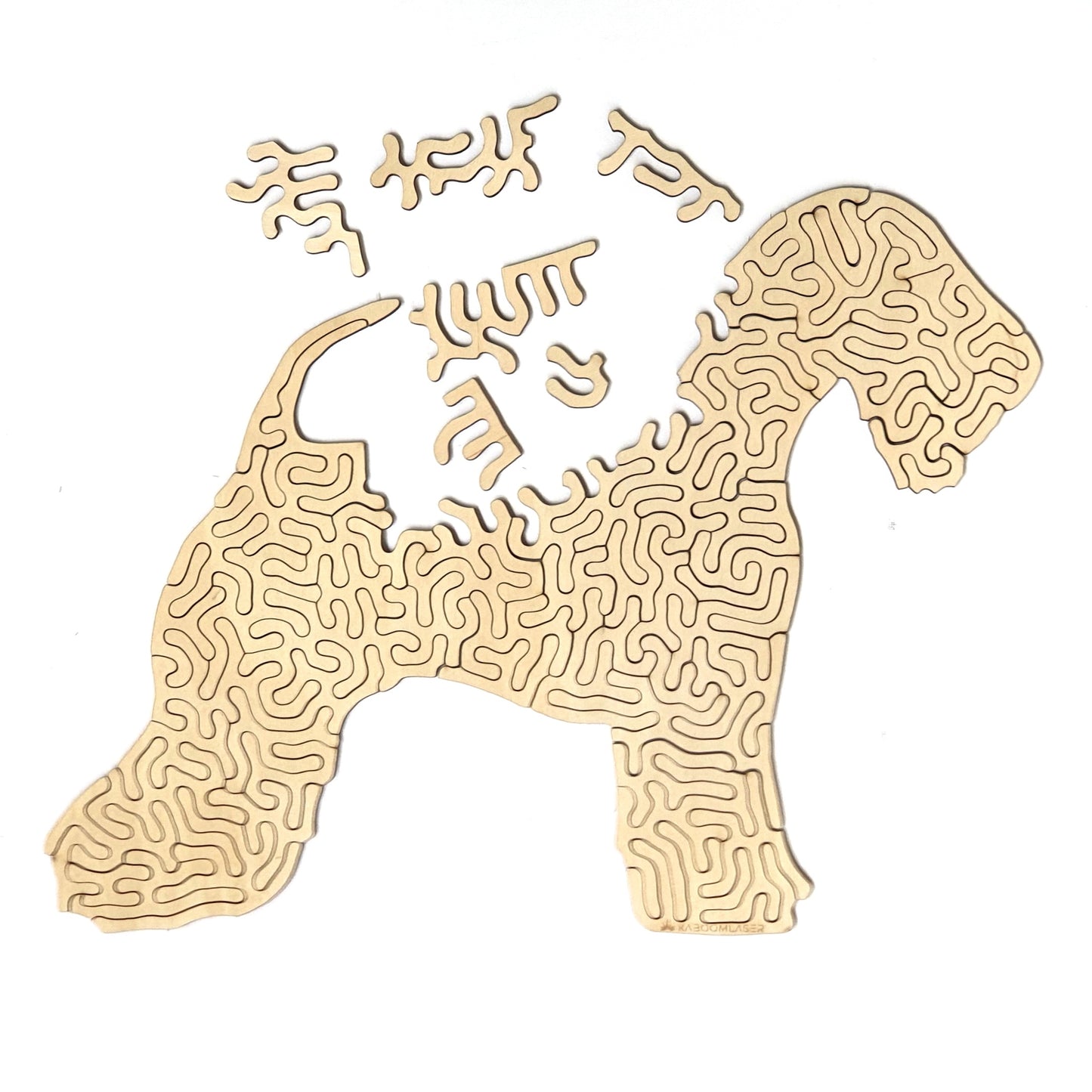 Soft Coated Wheaten Terrier | Houten Puzzel | Entropy serie | 69 stukjes - kaboomlaser