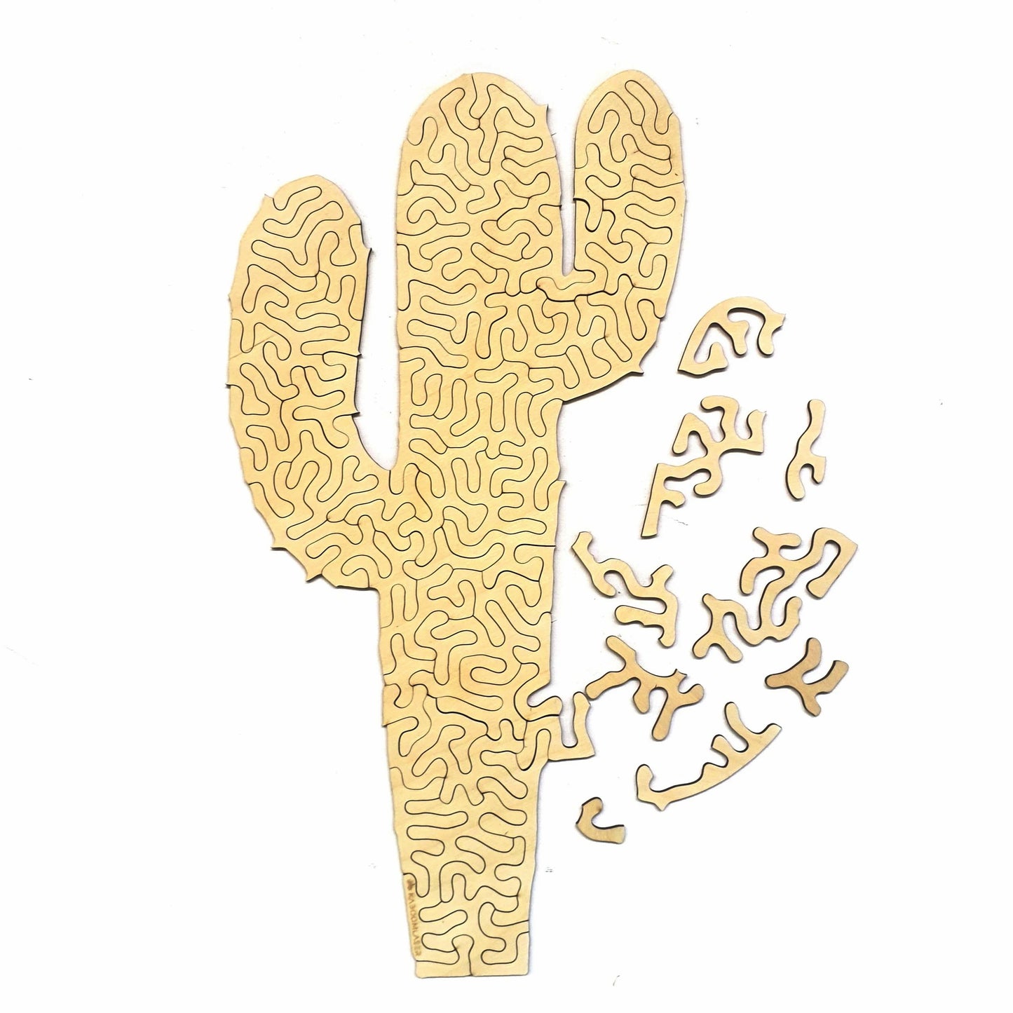 Cactus | Houten Puzzel | Entropy serie | 76 stukjes - kaboomlaser