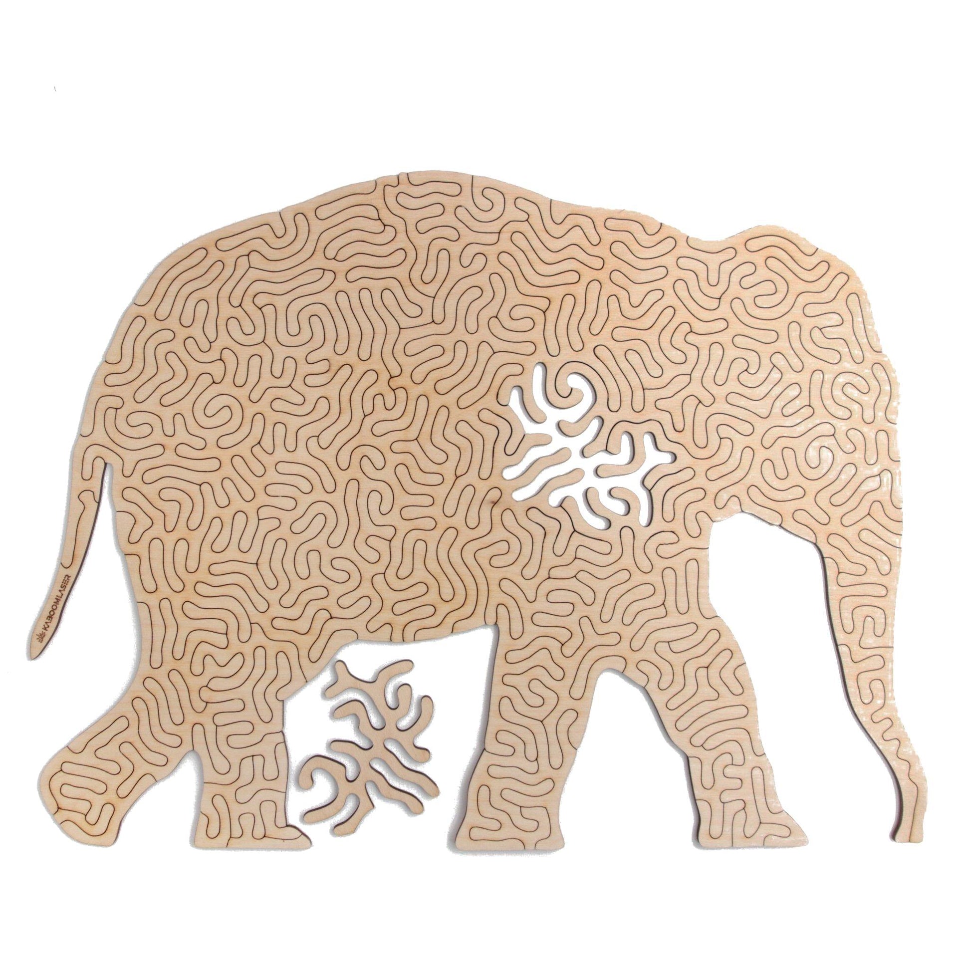 Olifant | Houten Puzzel | Entropy serie | 81 stukjes - kaboomlaser