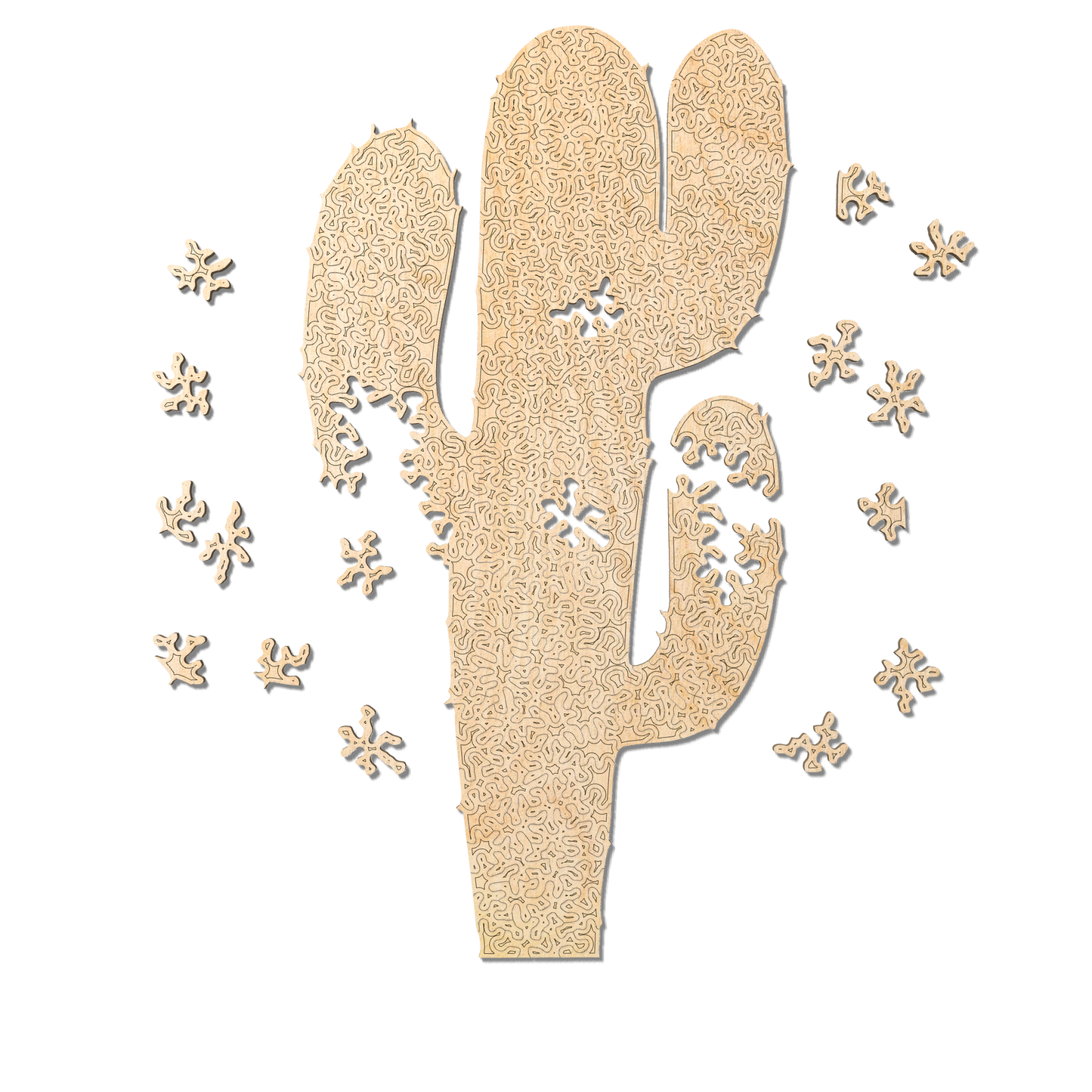 Cactus | Houten Puzzel  | Chaos serie | 203 stukjes
