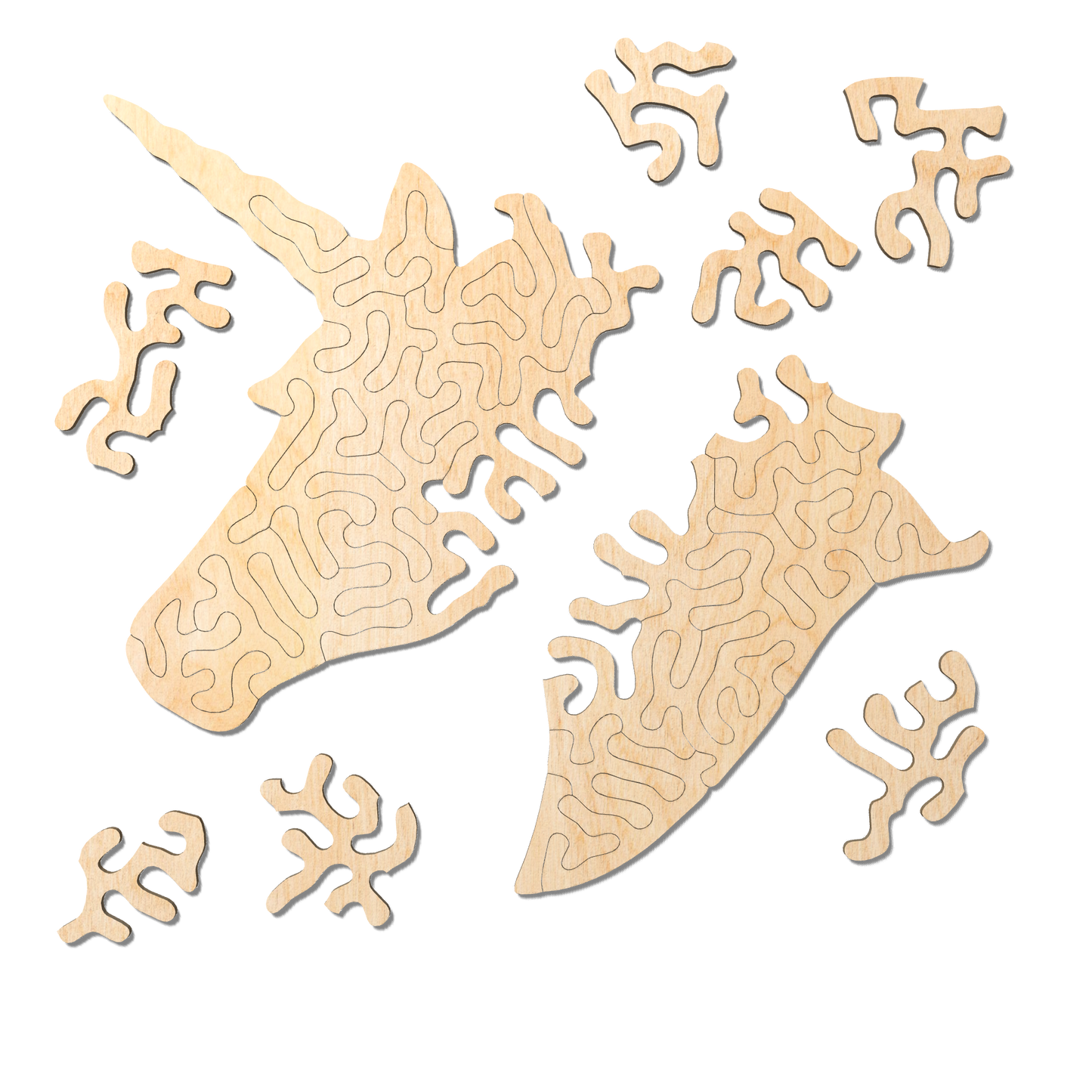 unicorn | Wooden Children's Puzzle | Entropy series | 32 pieces