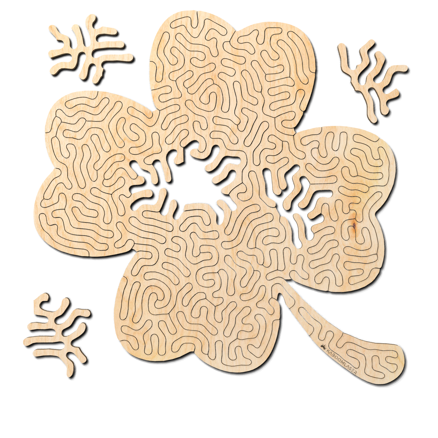 Klavertje Vier | Houten Puzzel | Entropy serie | 46 stukjes