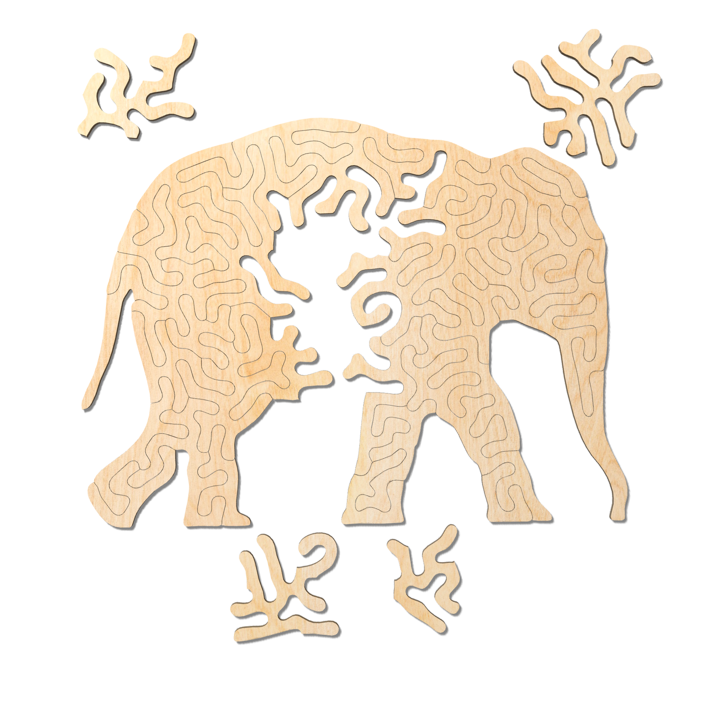 Elephant | Wooden Children's Puzzle | Entropy series | 35 pieces