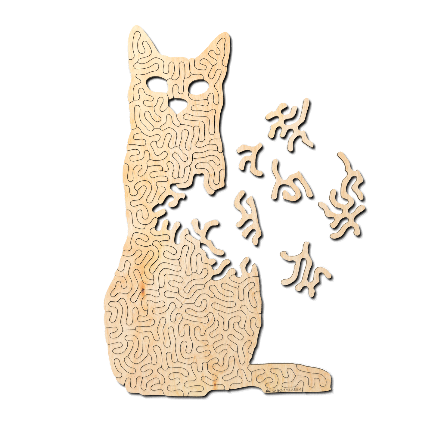 Cat | Wooden Puzzle | Entropy series | 68 pieces
