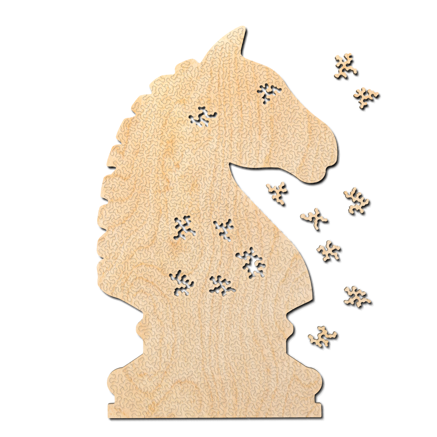 Paard Schaakstuk | Houten Puzzel  | Chaos serie | 350 stukjes