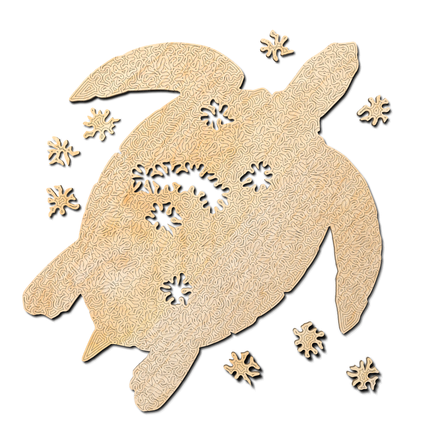 Zeeschildpad | Houten Puzzel  | Chaos serie | 200 stukjes